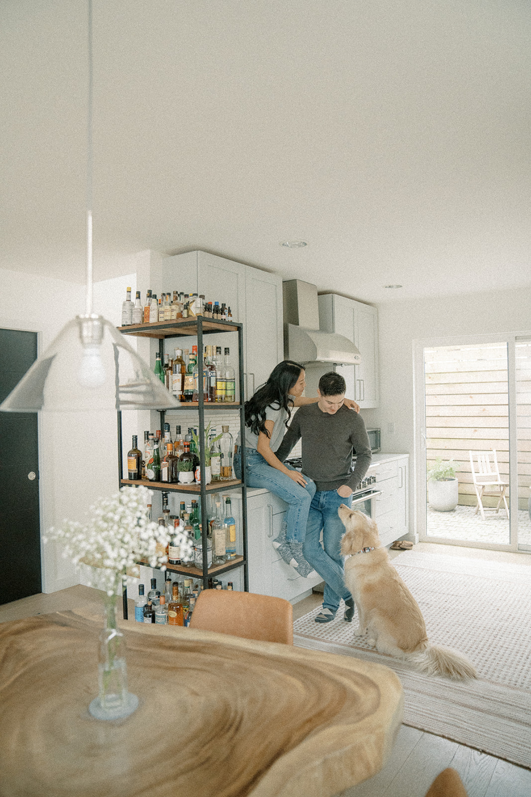 in-home engagement photoshoot in Seattle